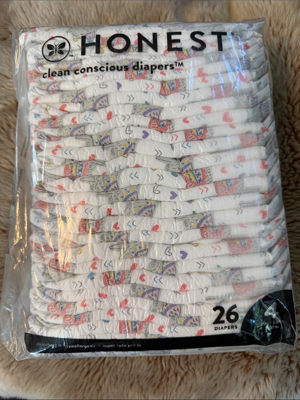 The Honest Company Natural eco-friendly diapers size 4 22-37 pounds